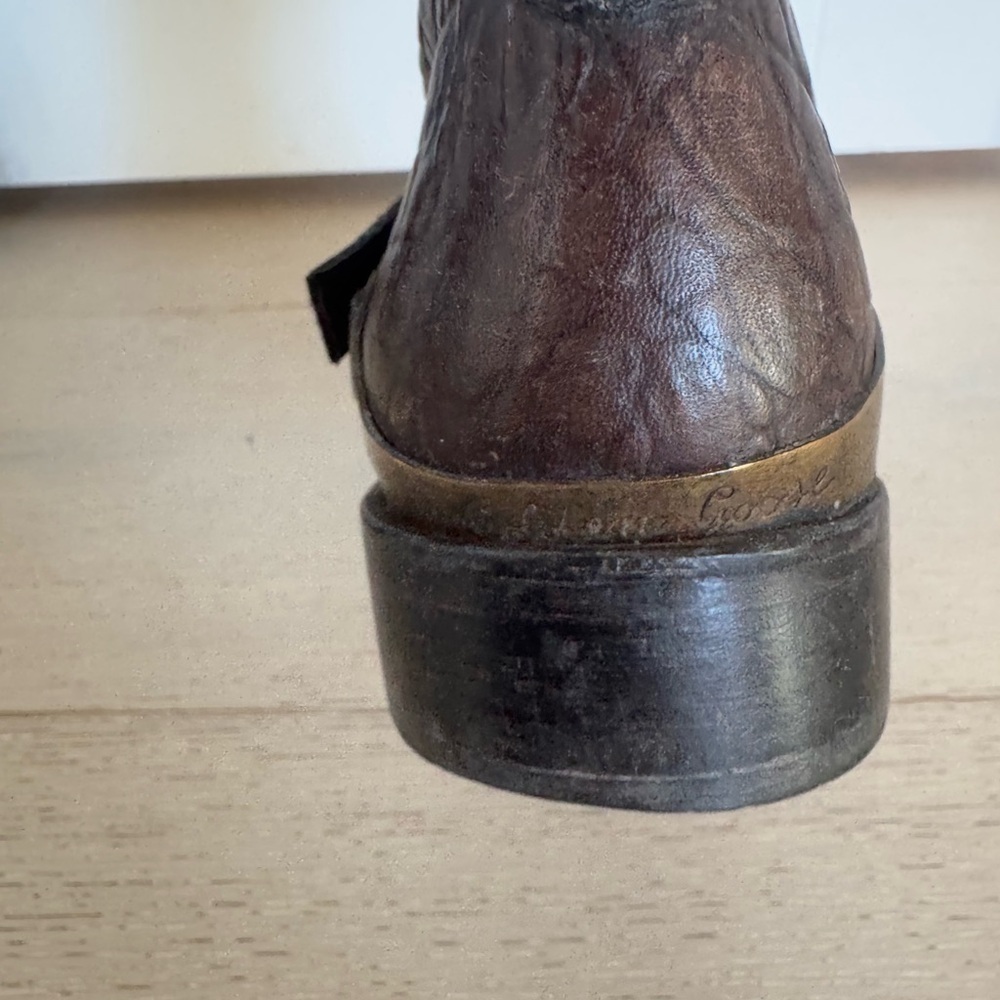 Golden Goose pull on croc leather riding boots size 39 9 - Picture 6 of 13